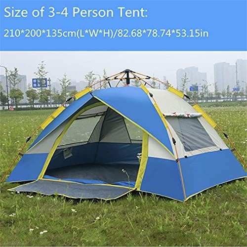 LUSTAR Automatic Camping Tent 1-2 Person/3-4 Person Easy Instant Setup Tourist Family Backpacking Tent for Hiking Travel Fishing - Image 2