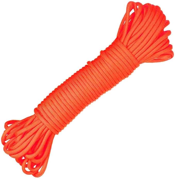 Paracord Planet Solid Color 550lb Paracord – 7 Strand Type III Nylon Cord for Indoor and Outdoor Tasks – Orange (1,000 ft)