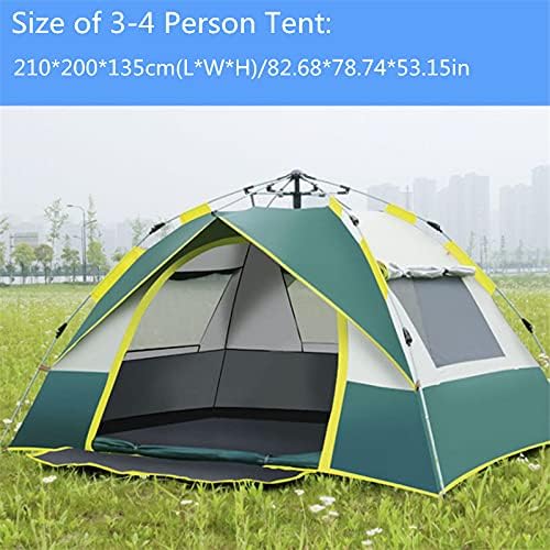 LUSTAR Automatic Camping Tent 1-2 Person/3-4 Person Easy Instant Setup Tourist Family Backpacking Tent for Hiking Travel Fishing - Image 2