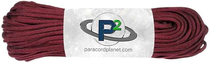 Paracord Planet Solid Color 550lb Paracord – 7 Strand Type III Nylon Cord for Indoor and Outdoor Tasks – Burgundy (250 ft)