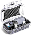 Evergreen Dry Box Tech Organizer – For Camera, Cables, Hard Drives, Memory Cards, Keys, Compatible with GoPro, Airtags (Medium, Rubber Boot, Clear) by EvergreenCases