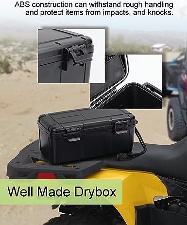 Waterproof Kayak Dry Box - Floating ABS Storage Case with Stainless Steel Hinge & Mesh Pocket - Airtight Floating Waterproof Case Box for Phones, Keys & Boating Gear - 8.8" x 4" x 3.5" - Image 6