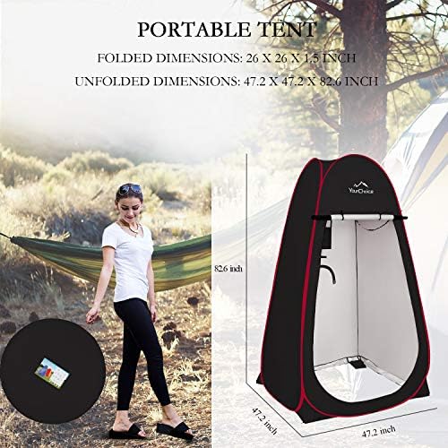 Your Choice Pop Up Shower Tent 47.2" Wx74.8/82.7" H Privacy Changing Tent - Image 2