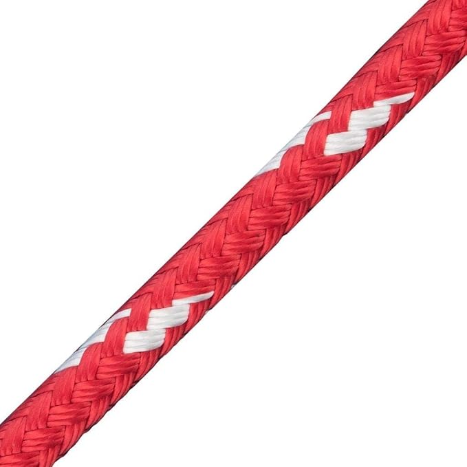New England Ropes 3/16in (5mm) Sta-Set Solid Red 50 Feet Long