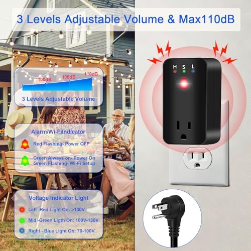 2 Pack Power Failure Alarm with WiFi Notification, Smart Power Outage Alarm - Image 2