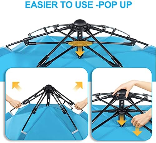 Camping Tent, Easy Set Up Family Tent,Waterproof and Windproof Beach Tent, Make Your Camping Trip Comfortable and Enjoyable - Image 3
