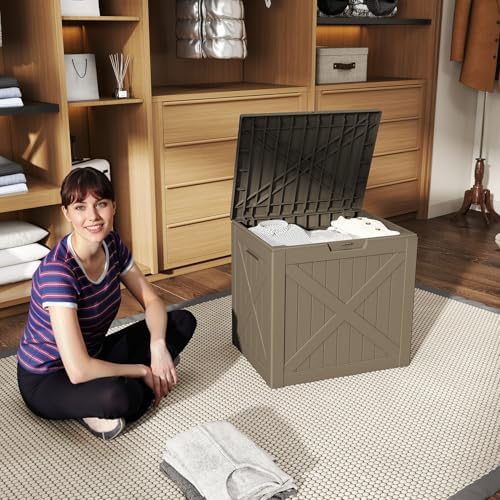 EasyUp 40 Gal Waterproof Outdoor Storage Box Weatherproof Deck Box - Image 2