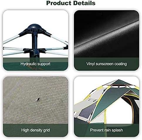 Ergocar Camping Tent 210T Oxford Cloth Waterproof Windproof Dome Adults Tent, 2-4 Man Ultraligh Ventilated 2 Doors & 2 Windows Pop up Tent for Family Long Trip, Hiking & Fishing - Image 6