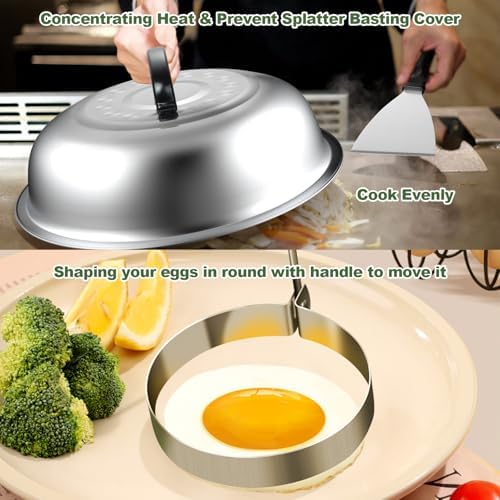 237pcs Griddle Accessories Kit for Blackstone, Perfect Flat Top Grilling Accessories, Grill Spatula Set with Enlarged Spatulas, Basting Cover, Burger Press Patty Maker, Scraper for Outdoor Barbecue - Image 5