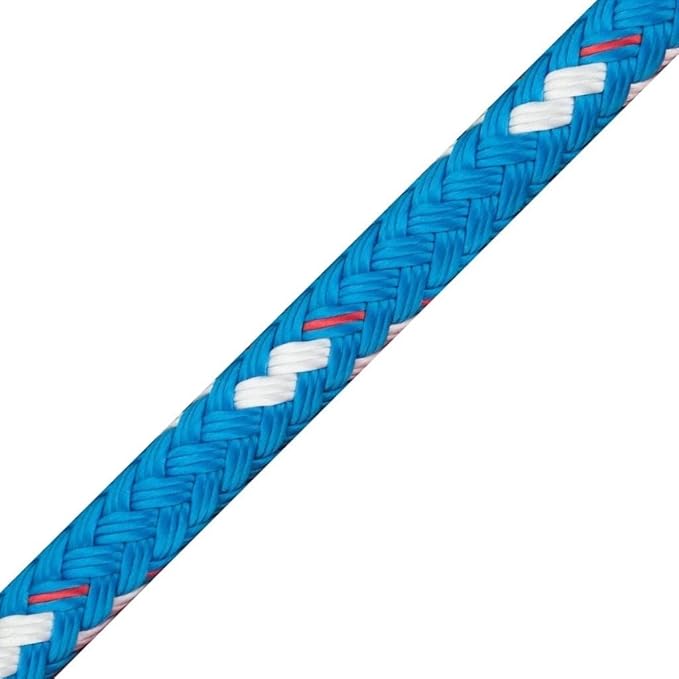 New England Ropes 1/4in (6mm) Sta-Set Solid Red 30 Feet Long