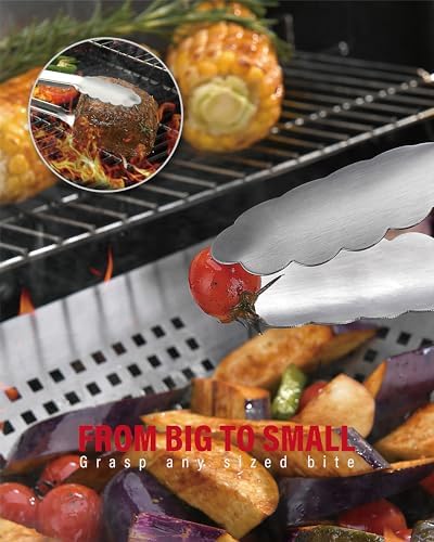 Grilaz Stainless Steel BBQ Tool Set with Veined-Dyed Wooden Handles | Heavy Duty Grilling Accessories | 3-Piece Outdoor Barbecue Grill Utensil Set with Spatula, Fork, and Tongs - Ideal Gift for Men… - Image 4