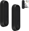 Dntorx Folding Wall Hooks, 2 Pcs Foldable Black Coat Hooks Heavy Duty Foldable Hook Bathroom Towel Hooks Robe Hooks Wall Mounted for Hanging Coat Towels Clothes Hat Bags Keys