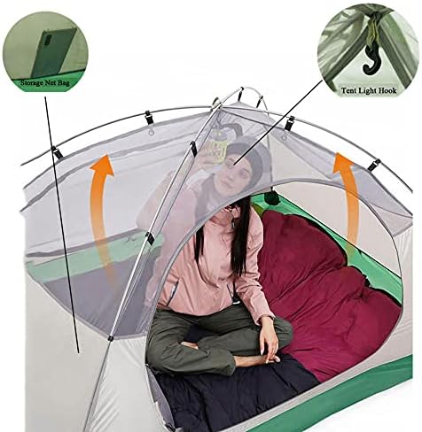 Camping Tent, Compact Dome Tent,2 Mins Easy Setup Lightweight Backpacking Tent,2 Person Waterproof Stormproof Tent, for Hiking Outdoor Camping Backpacking Survival Travel - Image 3