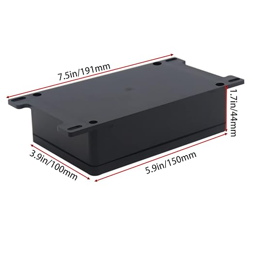 Watertight Junction Box, IP67 Waterproof Project Box Durable ABS Plastic Electronic Enclosure Case for DIY Electrical Project with Wall Fixed Ear 5.91" x 3.94" x 1.73"(150 x 100 x 44 mm)