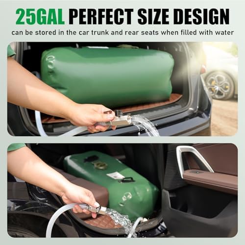 Drinking Water Storage Container,25/50/100gal Portable Water Storage Bladder, RV Foldable Water Tank, Can Be Used for Storing Drinking Water, Camping, Traveling, Wilderness Survival Patrols, Etc. - Image 6