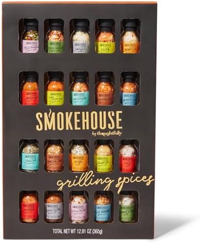 Grilling Spice Set Gift, 20 BBQ Rubs & Seasoning Variety Pack, Gift for Men by Thoughtfully