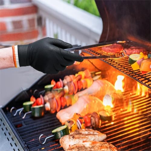 BBQ Gloves Disposable, 10Mil Heavy Duty Nitrile Gloves for Cooking Grilling - Image 3