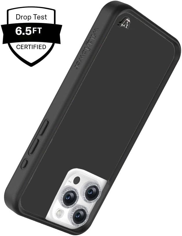 Wildflower Cases - Compatible with iPhone 13 Pro| Protective Black Bumper, 6.5ft Drop Test Certified, Women Owned Small Business | Pink Aesthetic Girly Stars | Collab - Caroline Ricke