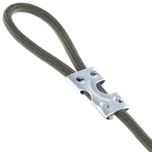Rope & Cord Metal Clips for Rope, Cord, String – Heavy Duty Zinc Plated Double Rope Clamps – 5/8-Inch (5 Pack)