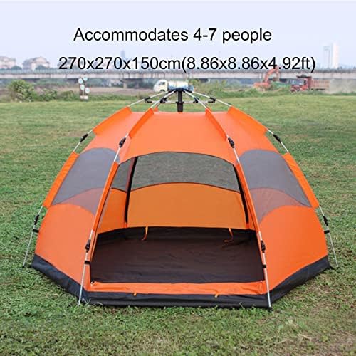 Camping Tent Instant Pop-Up Tent Family Dome Tent with Carry Bag Bell Tent Waterproof Windproof for Camp Backpacking Hiking Outdoor Lightweight,Orange,M - Image 2