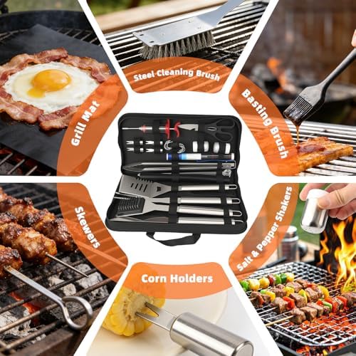 MUYFIO 32 Pcs BBQ Grill Accessories, Heavy Duty Grill Tools Set, BBQ Gifts - Image 5