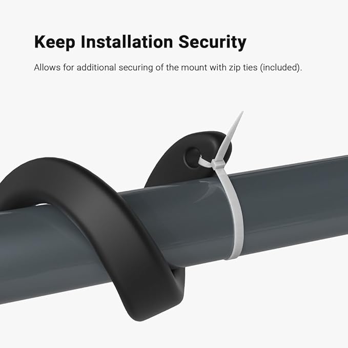 Holicfun Flexible Twist Mount for Indoor and Outdoor Security Cameras, Unversally Compatible with Ring, Blink, Eufy, Google Nest, Wyze, Arlo, Simplisafe and Other Cameras - Black, 2 Pack