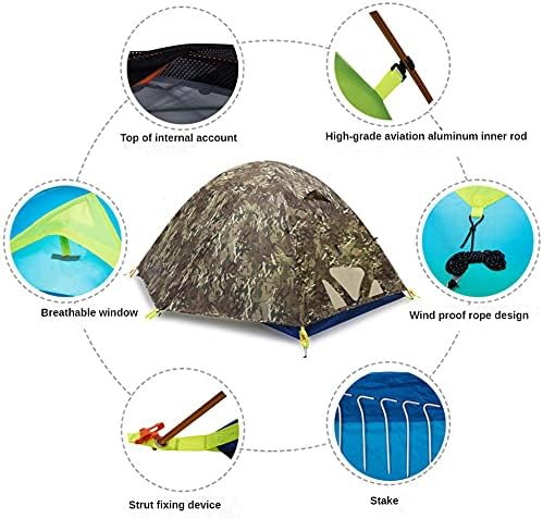 Ultralight Tent, Waterproof Compact Backpacking Tents for 2 Person, Easy Setup, Portable Lightweight, Cycling Hiking Camping, 3 Seasons, with Storage Bag - Image 4