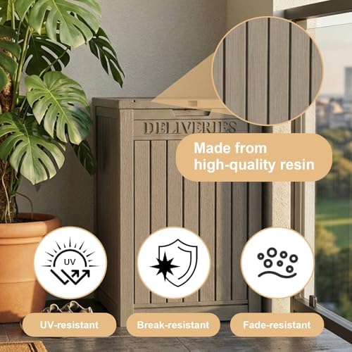 EasyUp 56 Gal Waterproof Outdoor Storage Box UV Resistant Deck Box - Image 5