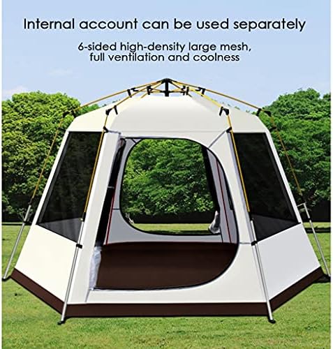 YXCKG 3-4 Person Tent - Dome Tents for Camping, Lightweight Tents Family Tents, 4 Mesh Windows Ventilation, Double Layer Instant Tent, Ideal for Camping in The Garden Beach (Color : Green) - Image 5