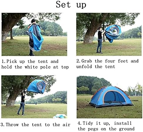 Tent 3-4 Person Camping Tents,Waterproof Windproof Beach Tent,Large Mesh Windows, Easy Set Up,with Carry Bag,for All Seasons - Image 5