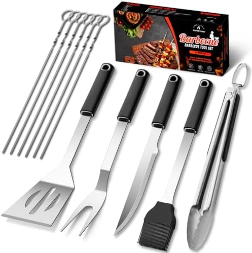 11 Pcs Grill Tools Set,BBQ ＆ Grilling Accessories Outdoor Barbecue Utensils by MayweTanso