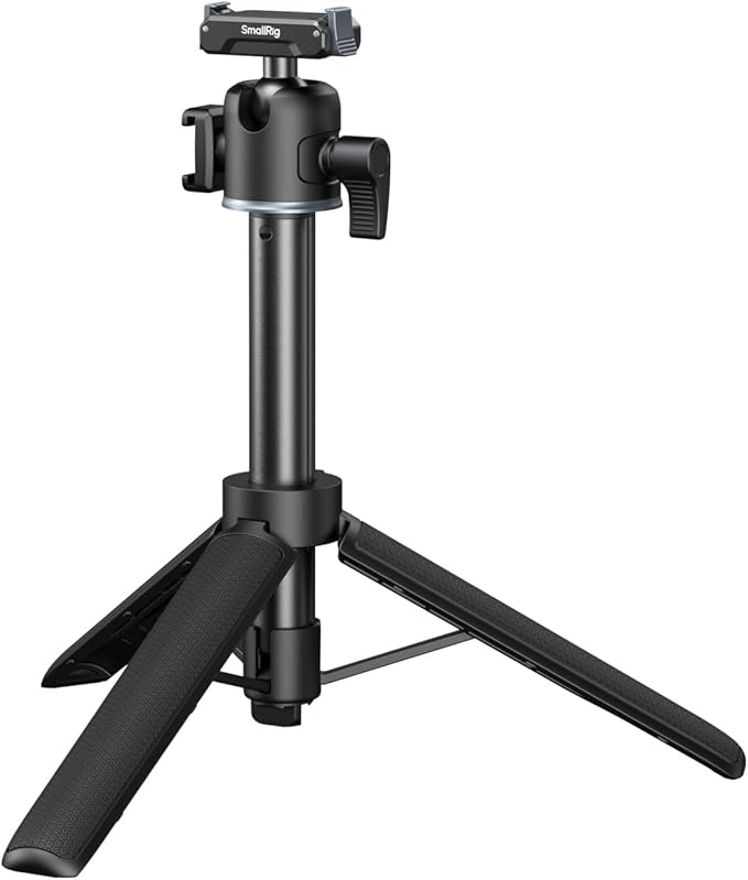 SmallRig Action Camera Selfie Stick Tripod, 7.8-21.6in Extendable, 360° Ball Head, Cold Shoe Mount, Quick Release Adapter for DJI Action 5 Pro/4, 1/4-20" Screw for Hero 13/12/11, Webcam - 5435