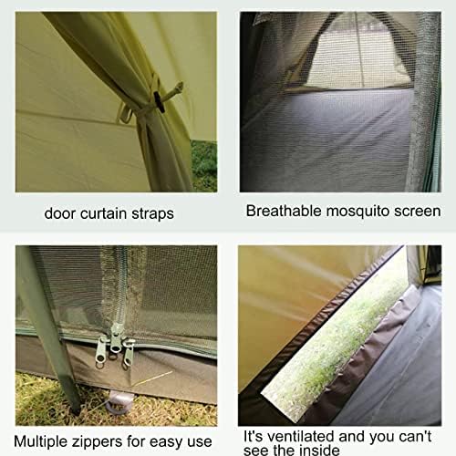 Camping Tent Waterproof Windproof Bell Tent Family Dome Tent for Camp Backpacking Hiking Outdoor Lightweight,Instant Pop-Up Tent with Carry Bag & Nail - Image 6