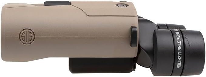 SIG SAUER Zulu6 FDE HDX OIS 12X42mm Waterproof Fog-Proof Portable Roof Prism Binocular with Image Stabilization (SOZ6WP12)