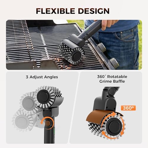 Electric Grill Brush, High Torque Rechargeable BBQ Grill Griddle Cleaner - Image 4