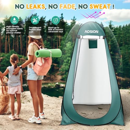 Pop Up Privacy Shower Tent, Portable Changing Dressing Room with Carry Bag, Waterproof Sun Shelter for Camping, Beach, Hiking & Outdoor Activities. - Image 5