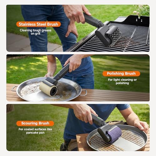 Electric Grill Brush, High Torque Rechargeable BBQ Grill Griddle Cleaner - Image 6