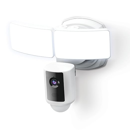 Feit Electric SEC5000/CAM/WIFI Outdoor LED Smart Security Camera with Motion Sensor, 2-Way Audio, 5000 Lumens Floodlight, Works with Alexa and Google Asst, Alarm, Hardwired, Updated Version of SEC3000