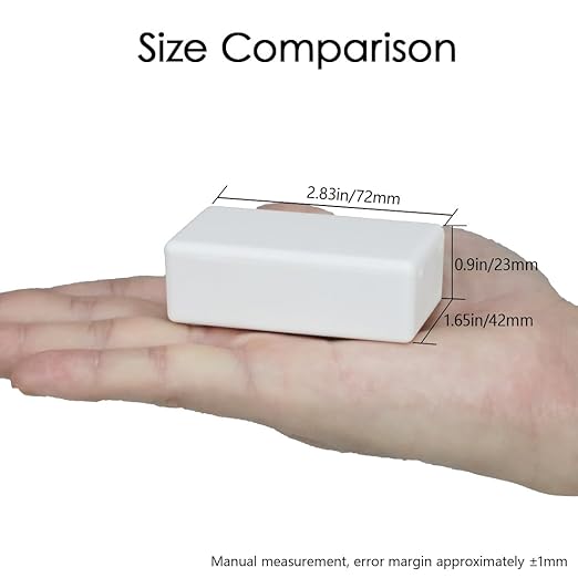 LeMotech Project Box 5 Pieces ABS Plastic Electrical Project Case Small Junction Box for Electronics White 2.83 x 1.65 x 0.91 inch (72x 42x 23 mm)