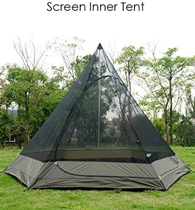 PlayDo Waterproof 380CM/12.5ft Camping Teepee Tent Yurt Tent with Screen for Outdoor Camping Hiking Hunting 4 Persons - Image 4