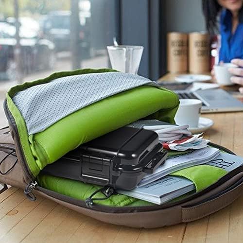 Dry Storage Box, Shockproof Waterproof Box Storage Case Waterproof Plastic Box Container with 2 U‑Shape Buckle, Plastic Storage Container for Cameras, Phones, Camping, Fishing, Hiking(Small-Black) - Image 3