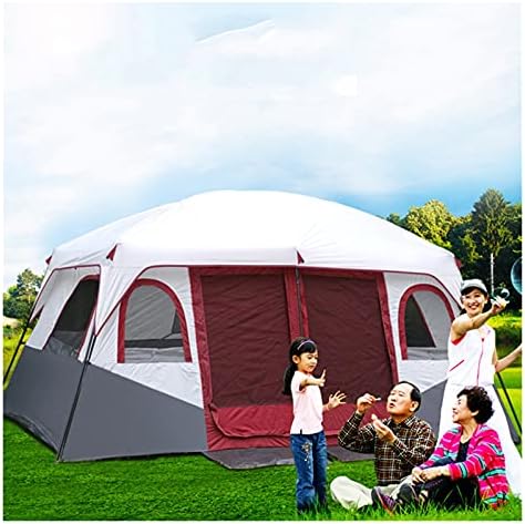 YXCKG 8-12 Person Tent, 2 Bedroom Family Tent, Camping Tents & Shelters, Large Tent 12 Person Outdoor Tents, Festival Essential,100% Waterproof Camping Tent Sewn in Groundsheet by Unknown