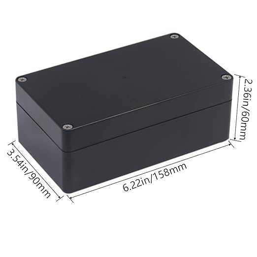 Junction Box IP65 Waterproof ABS Plastic Electrical Project Case Power Junction Boxes, Project Box with 4 PCS M16 Cable Glands 6.22x3.54x2.36 inch (158 x 90 x60 mm)