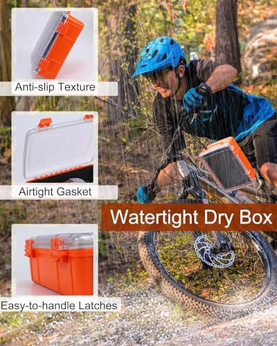 Dry Box for Boat Floating Waterproof Containers for Kayaking & Boating - Crushproof Waterproof Storage Case for Phones Drybox with Rope & Steel Hinges - Image 4