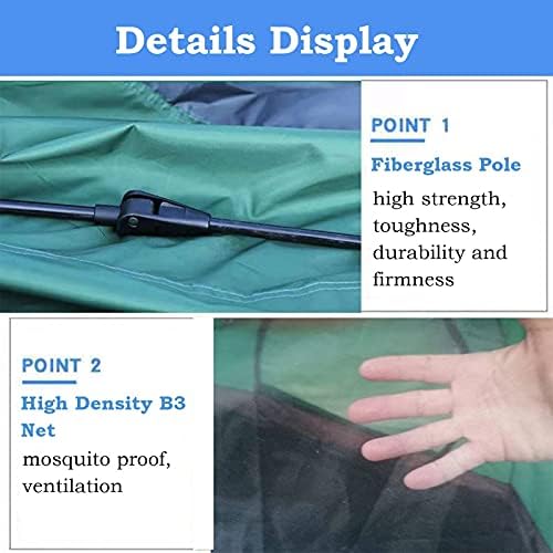 Camping Tents Shelter Portable Waterproof Hold 3-4 Persons Instant Setup Pop Up Tent with Top Rainfly Double Doors Mesh Windows UV Protection for Camping Hiking Mountaineering ( Color : Orange ) - Image 5