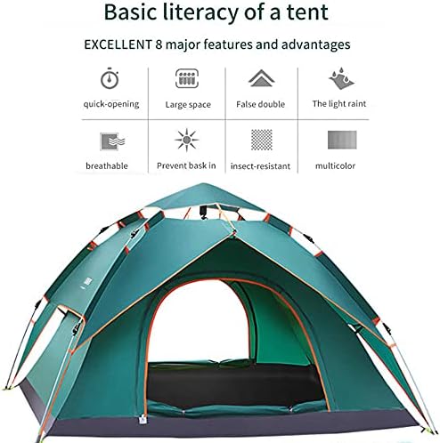 Camping Tent, Automatic Pop Up Tent for 4-6 Person, Waterproof & UV Protection Instant Portable Dome Tent, with Carrying Bag, Easy to Setup, for Family Camping Hiking - Image 2