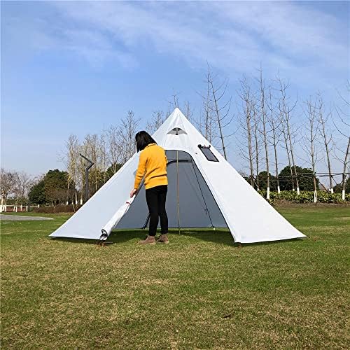 Tipi Hot Tent with Fire Retardant Stove Jack for Flue Pipes, 3~4 Person, Lightweight, Teepee Tents for Family Team Outdoor Backpacking Camping Hiking - Image 4