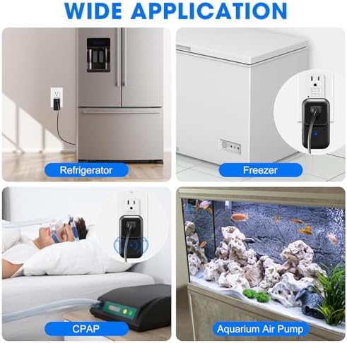 Power Loss Alarm with LED Indicator, 80-110dB Adjustable Freezer Alarm with 7 Sirens, Perfect for GFI/GFCI Trips, Refrigerator (1 Pack) - Image 5