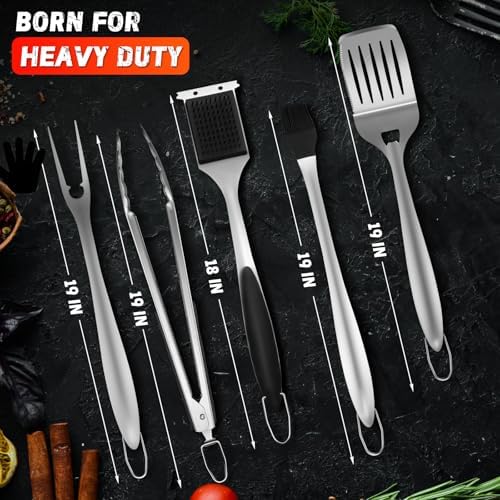 PURPLEBIRD Grill Set for Outdoor Grill 6 pcs, Heavy Duty Grilling Tools Set - Image 6