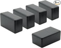 LeMotech 5Pcs ABS Plastic Electrical Project Case Power Junction Box, Project Box Black 2.4 x 1.4 x 1.0 inch (61 x 36 x 25 mm)